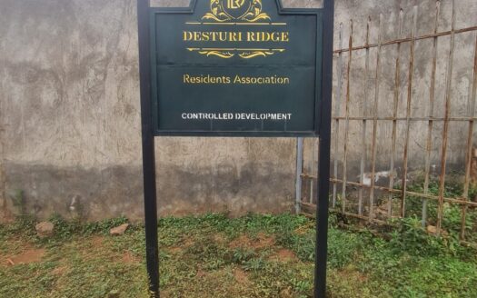 Welcome board to a gated estate in Ruiru Kenya