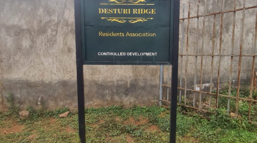 Welcome board to a gated estate in Ruiru Kenya